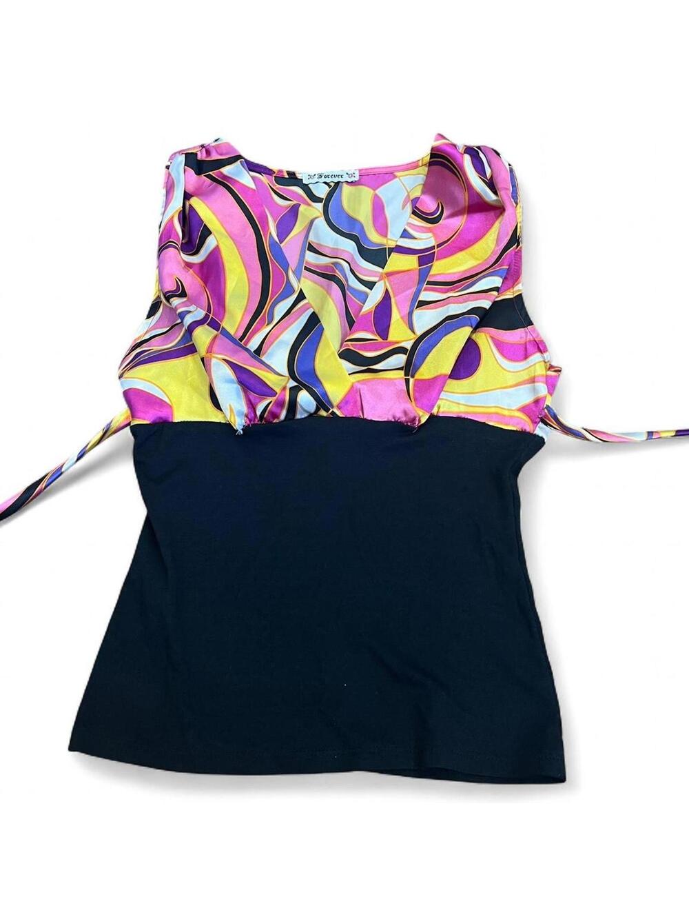 y2k forever 21 retro top tie back